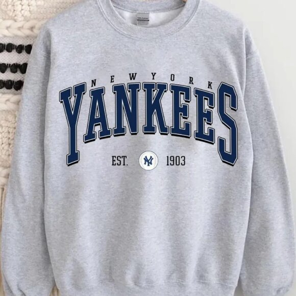 Gildan Other - Sport Grey New York Yankee Sweatshirt, Vintage 90s  Style New York Baseball Swea